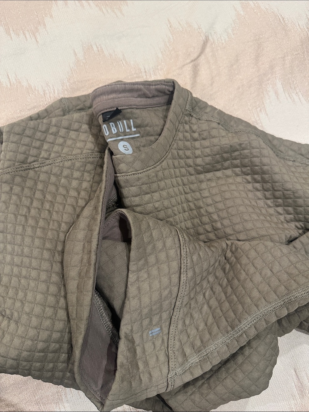 NOBULL Quilted Crewneck Sweatshirt Green Small - Picture 7 of 7